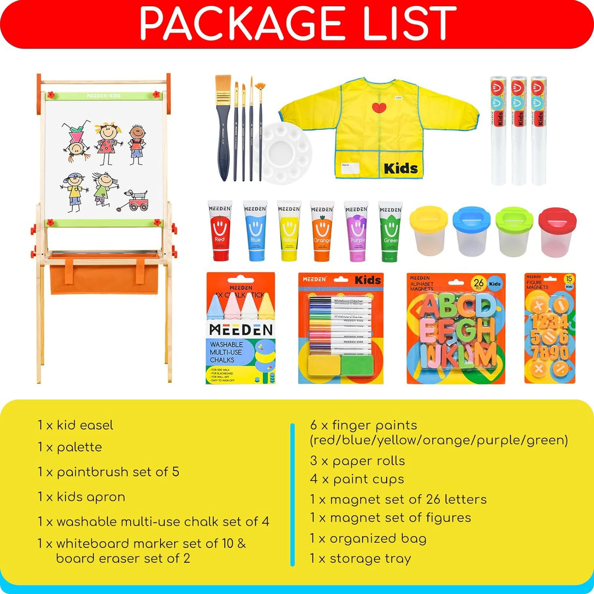 MEEDEN Double Sided Art Easel Set for Kids