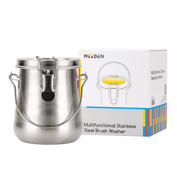 MEEDEN Portable Paint Brush Washer: Airtight Stainless Steel - Medium