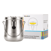 MEEDEN Portable Paint Brush Washer: Airtight Stainless Steel - Medium