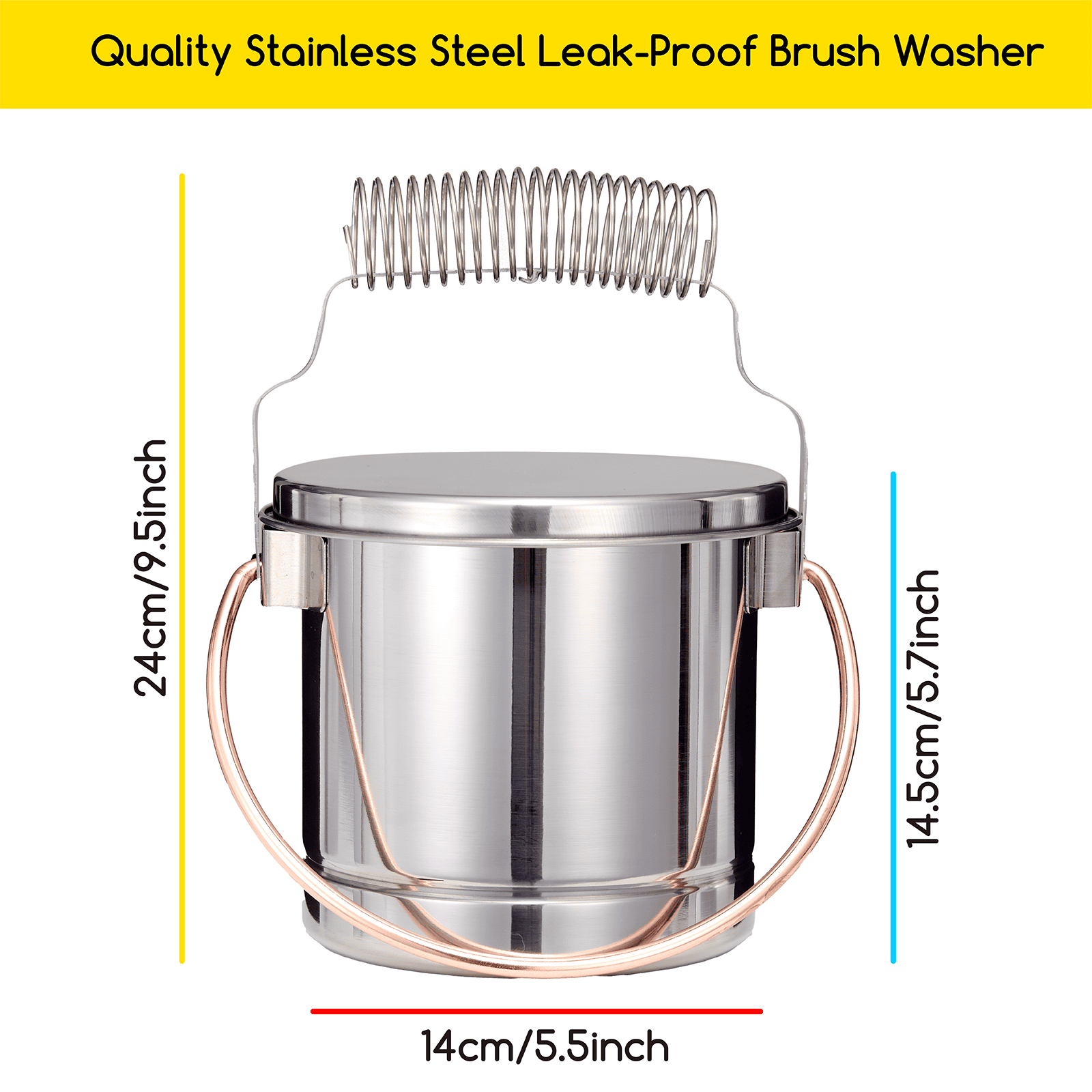 MEEDEN Portable Paint Brush Washer: Airtight Stainless Steel - Extra Large