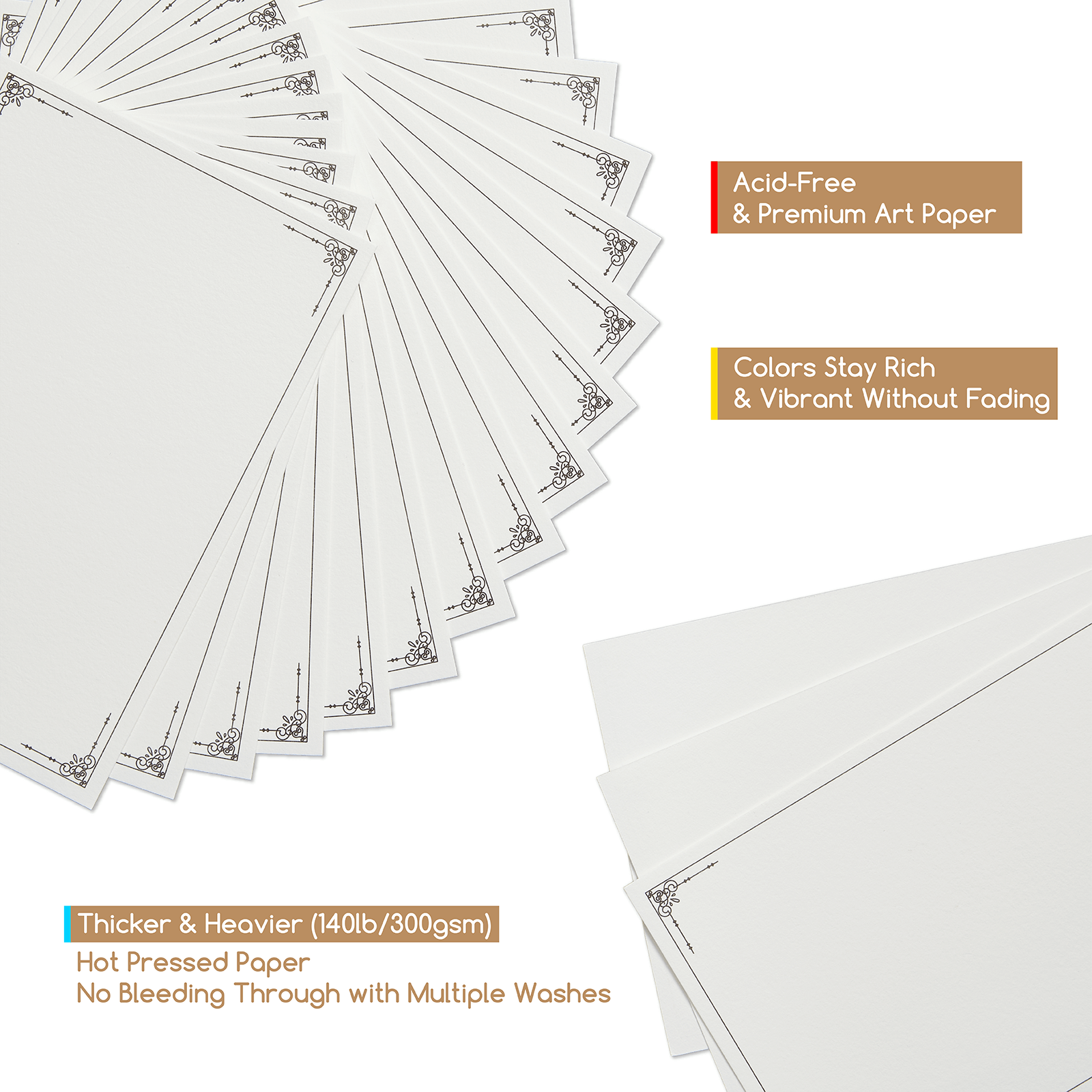 MEEDEN Blank Watercolor Paper Postcards