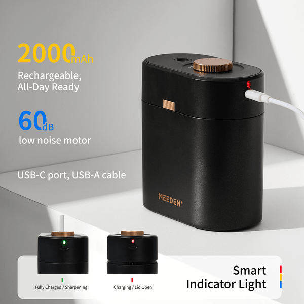 MEEDEN Long Point Pencil Sharpener: Electric Pencil Sharpener for Artist