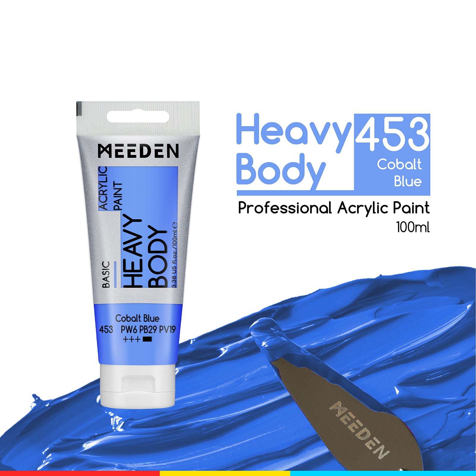 MEEDEN Acrylic Paint Tube, 37 Colors Available, 100ml / 3.38oz