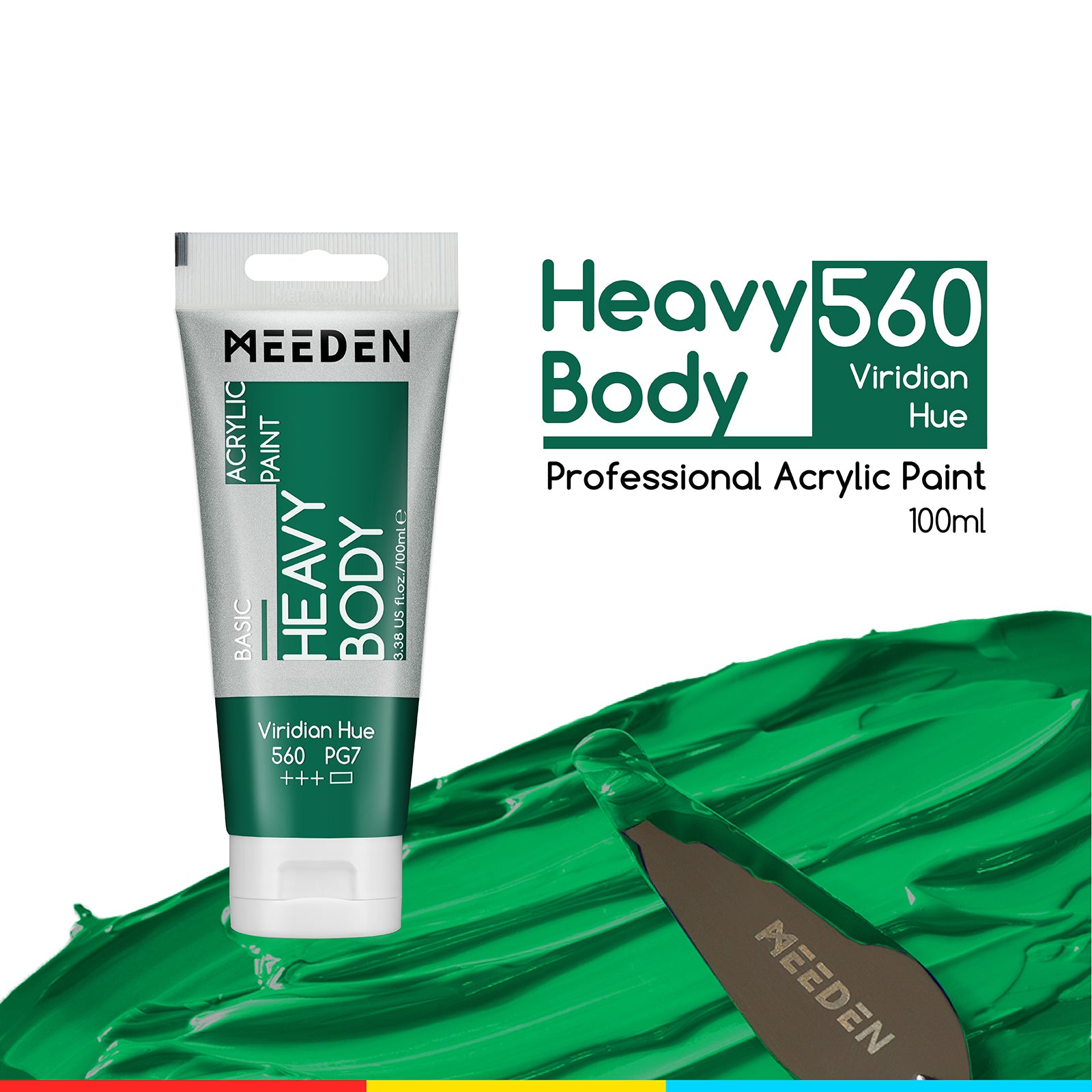 MEEDEN Acrylic Paint Tube, 37 Colors Available, 100ml / 3.38oz