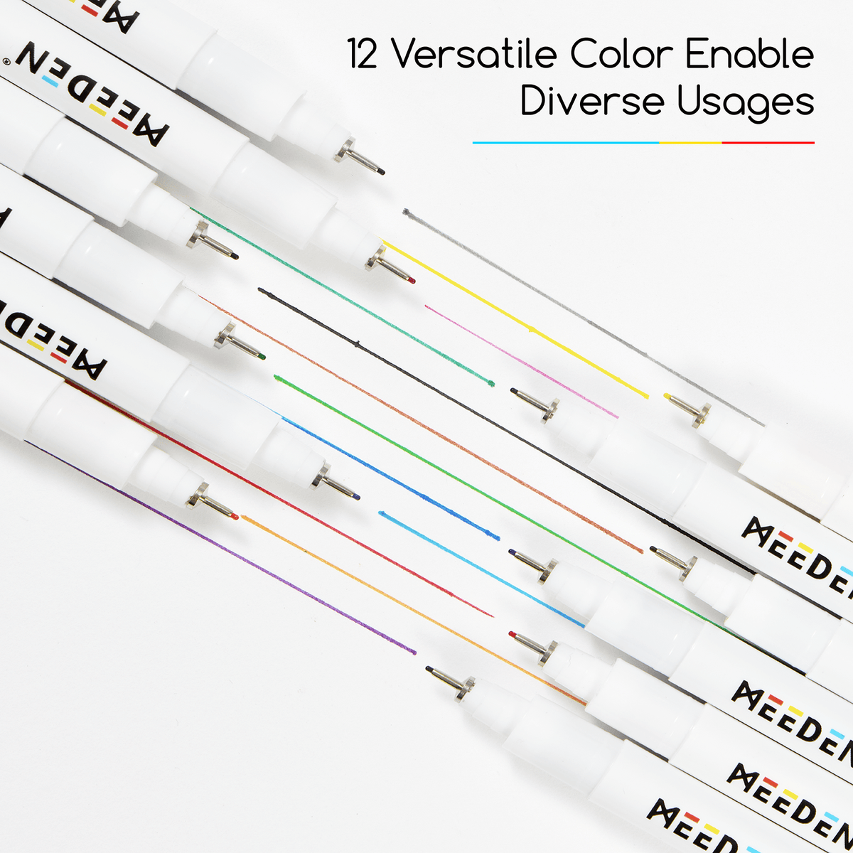 MEEDEN Micro Fineliner Drawing Pens: 12 Colors 0.4mm Fine Liner Pen Set