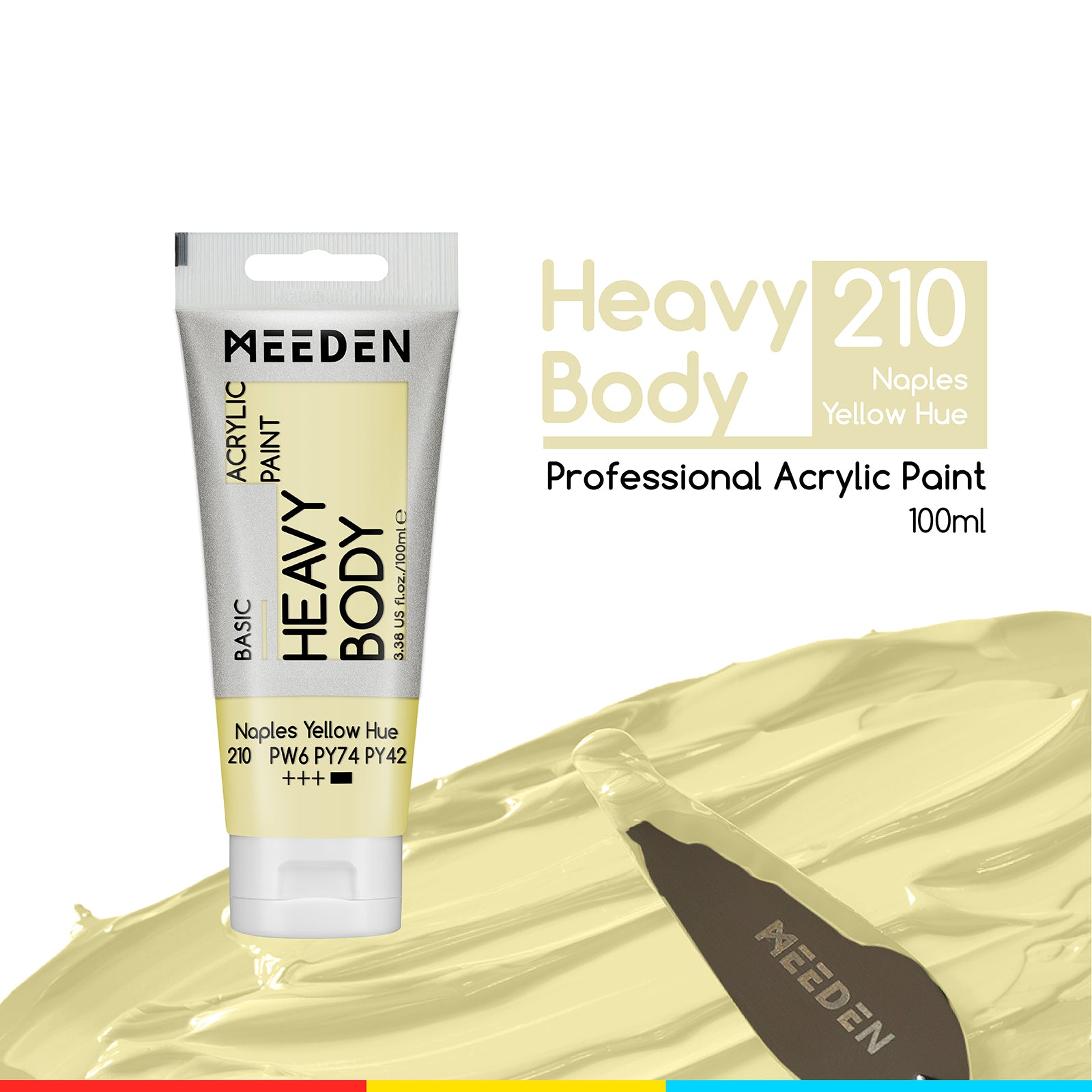 MEEDEN Acrylic Paint Tube, 37 Colors Available, 100ml / 3.38oz