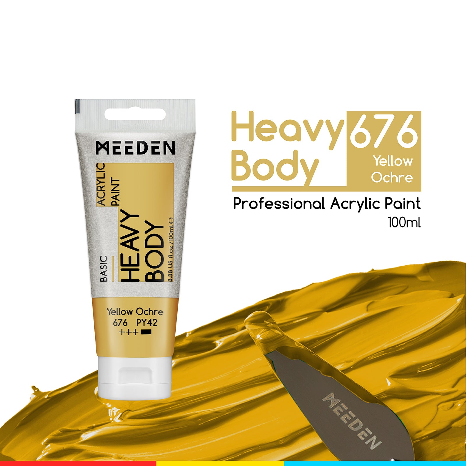MEEDEN Acrylic Paint Tube, 37 Colors Available, 100ml / 3.38oz