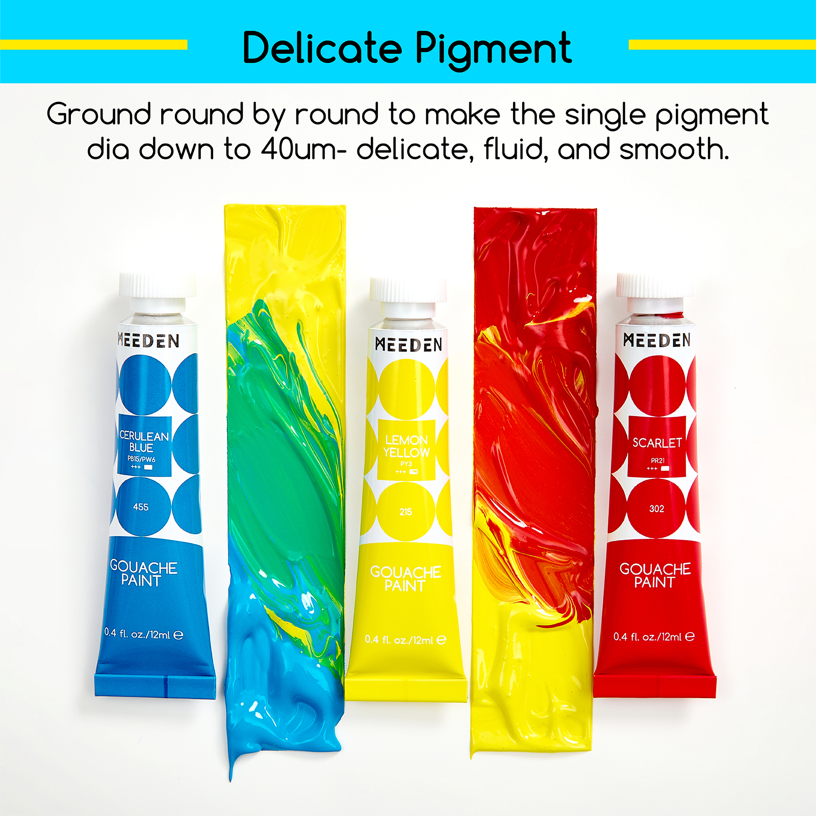 MEEDEN Gouache Paint Set, 48 Tubes, 12 ml / 0.4oz