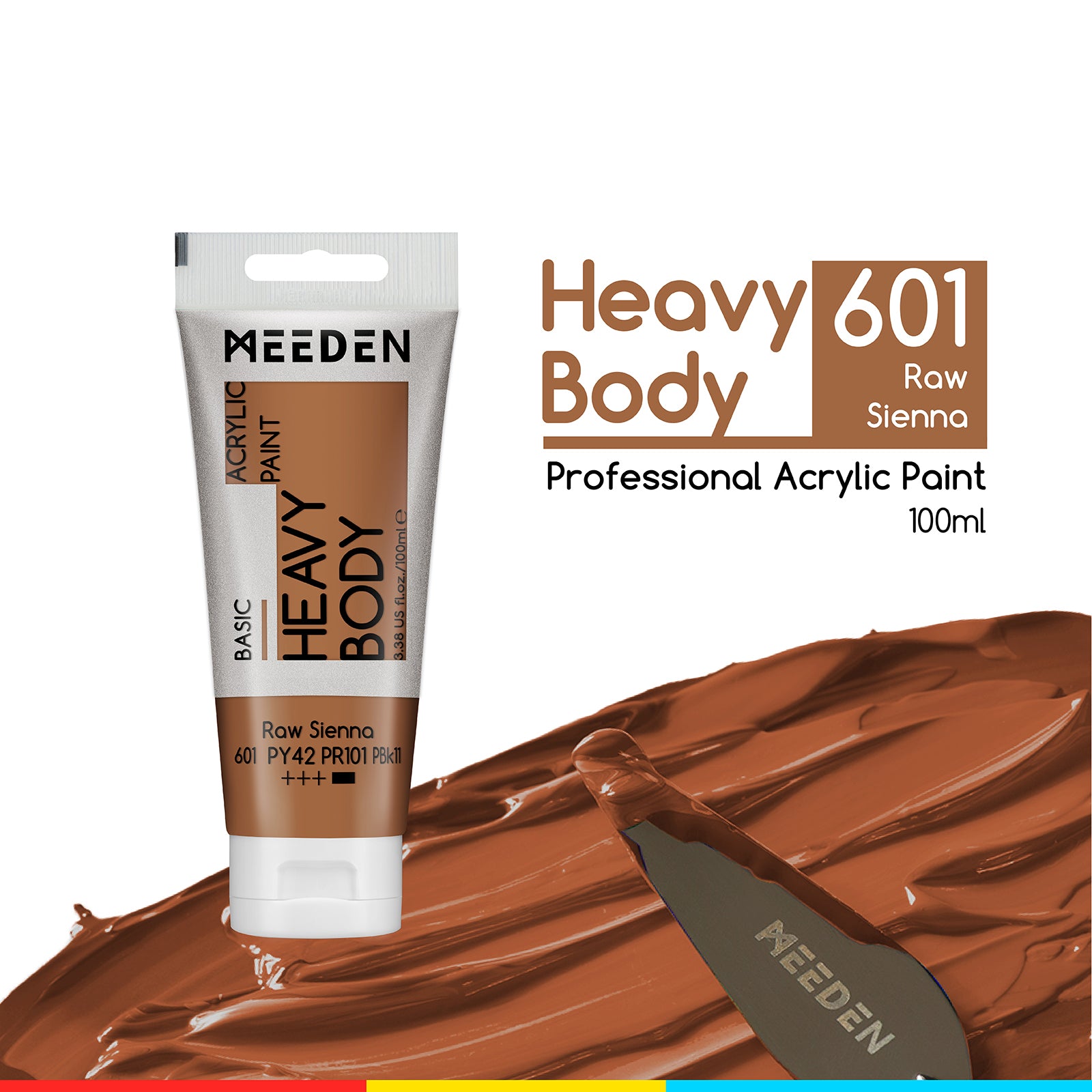 MEEDEN Acrylic Paint Tube, 37 Colors Available, 100ml / 3.38oz