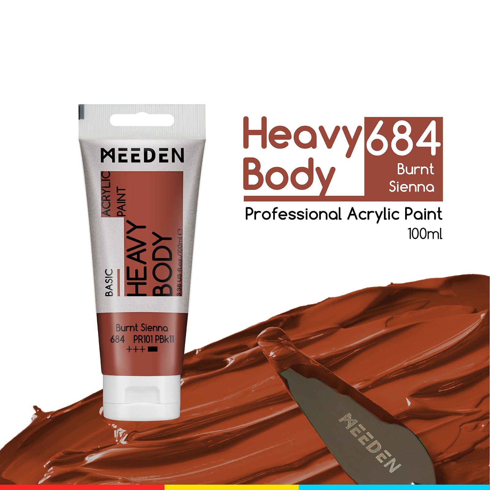 MEEDEN Acrylic Paint Tube, 37 Colors Available, 100ml / 3.38oz