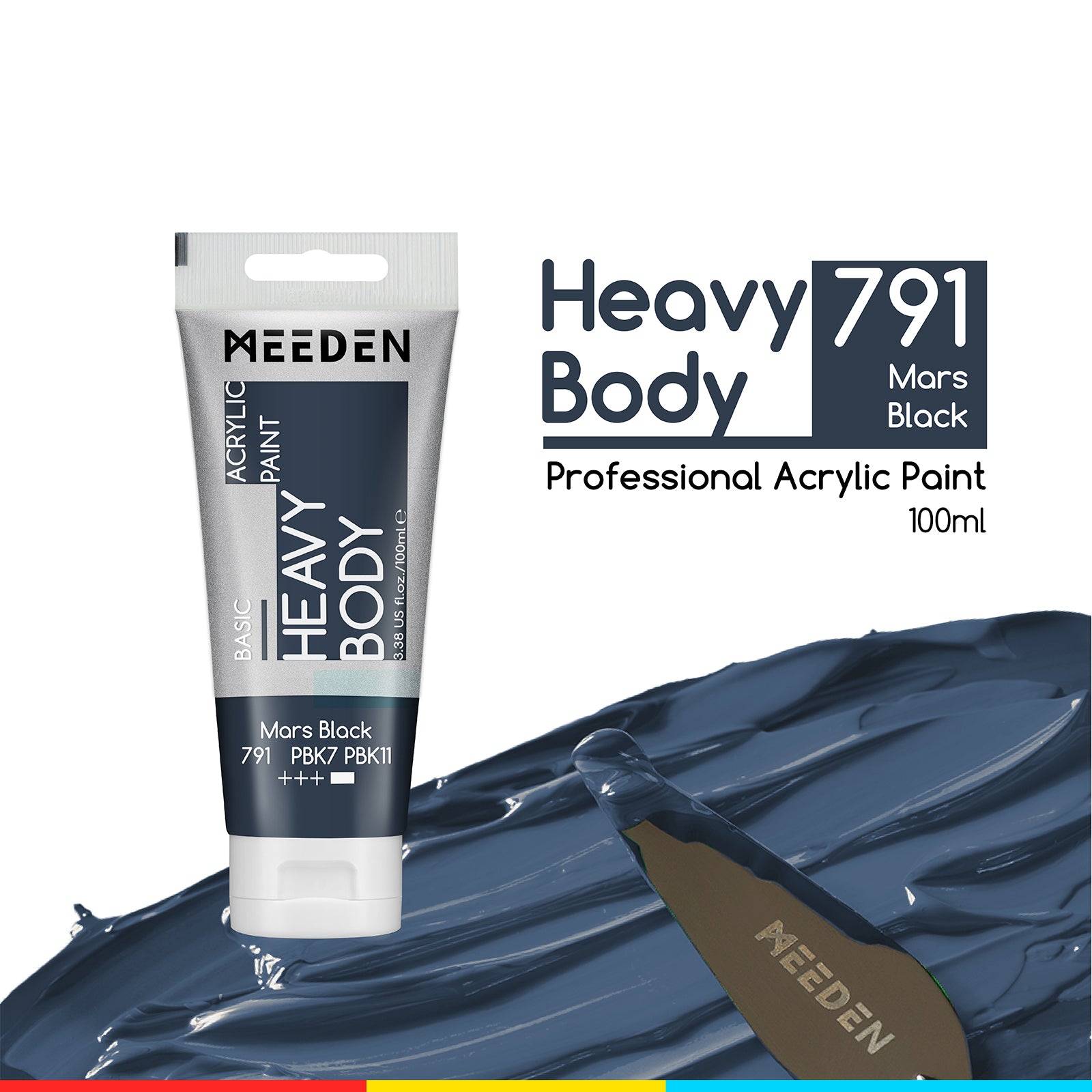 MEEDEN Acrylic Paint Tube, 37 Colors Available, 100ml / 3.38oz
