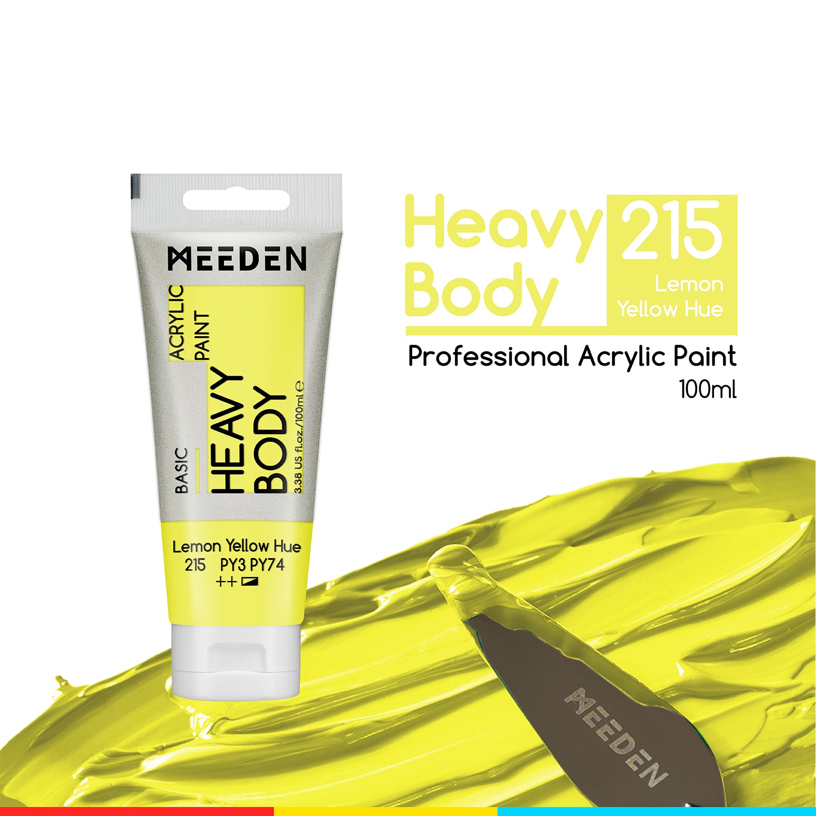 MEEDEN Acrylic Paint Tube, 37 Colors Available, 100ml / 3.38oz