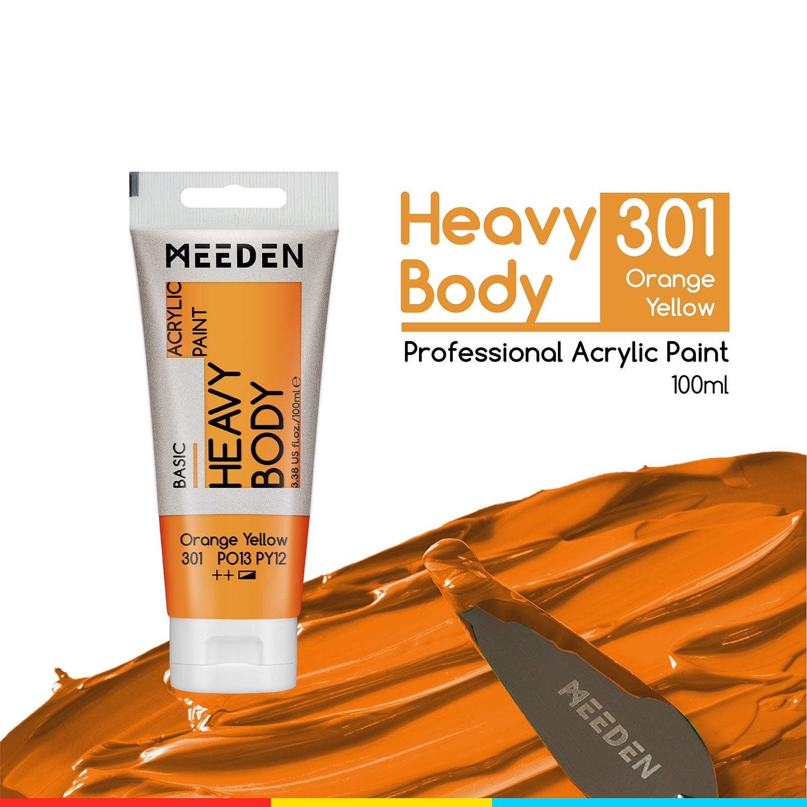 MEEDEN Acrylic Paint Tube, 37 Colors Available, 100ml / 3.38oz