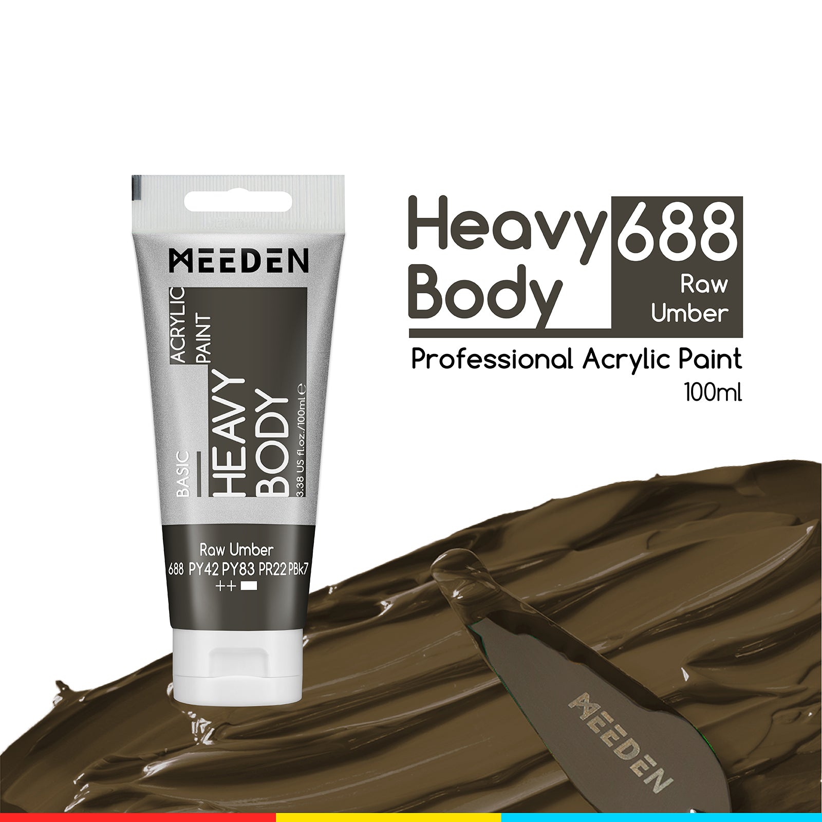 MEEDEN Acrylic Paint Tube, 37 Colors Available, 100ml / 3.38oz