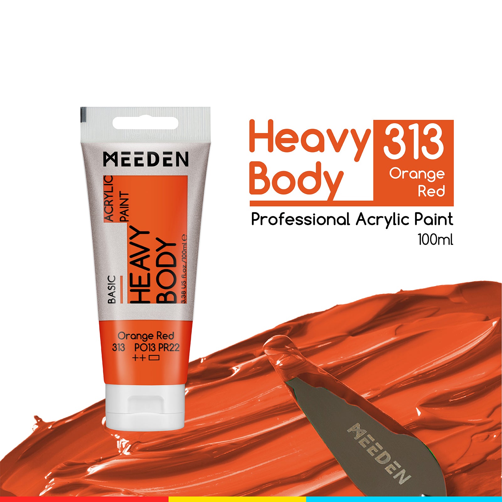 MEEDEN Acrylic Paint Tube, 37 Colors Available, 100ml / 3.38oz
