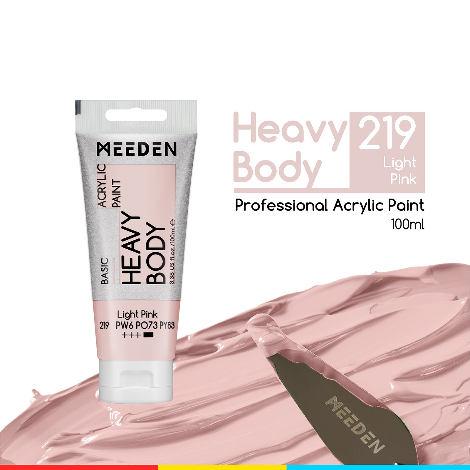 MEEDEN Acrylic Paint Tube, 37 Colors Available, 100ml / 3.38oz