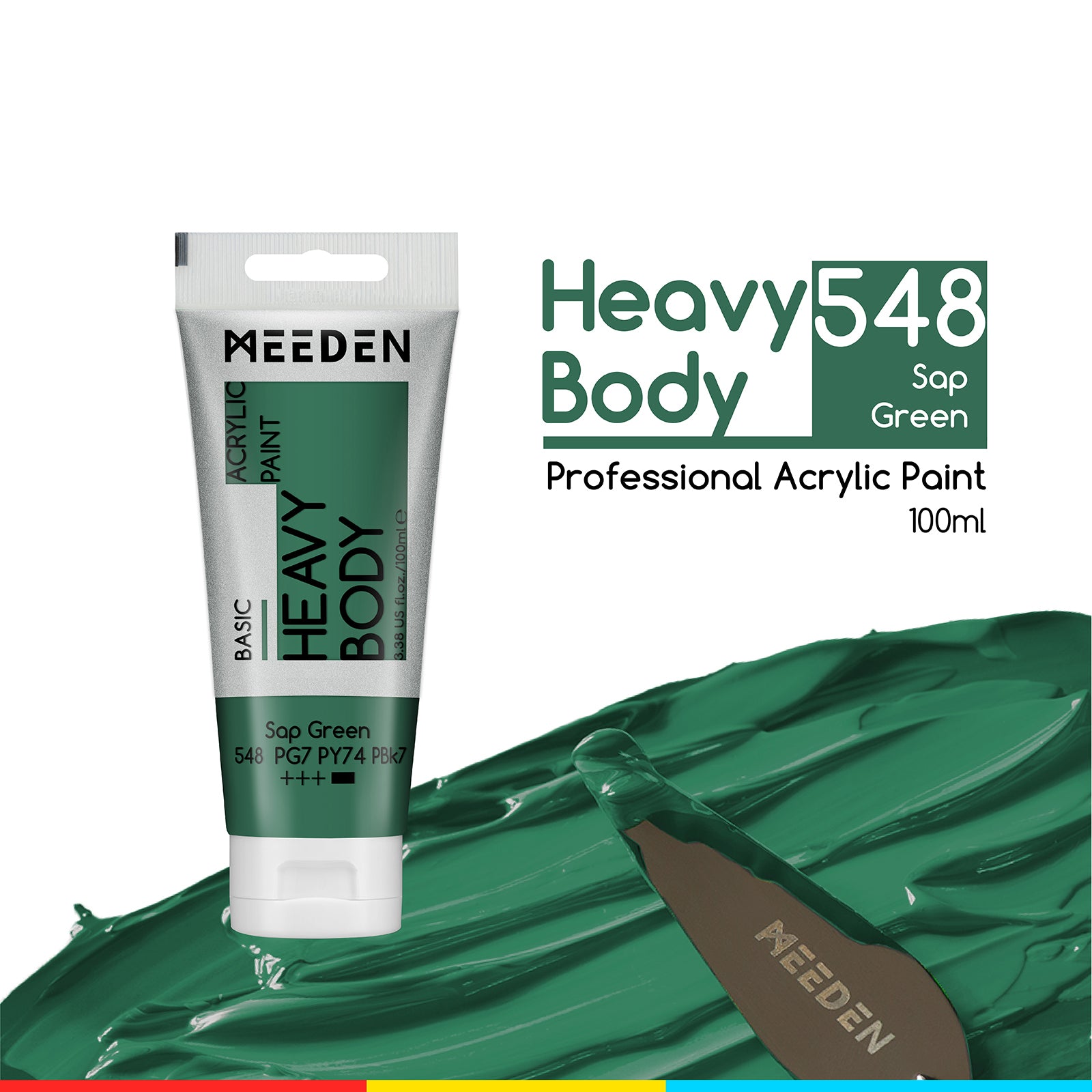 MEEDEN Acrylic Paint Tube, 37 Colors Available, 100ml / 3.38oz