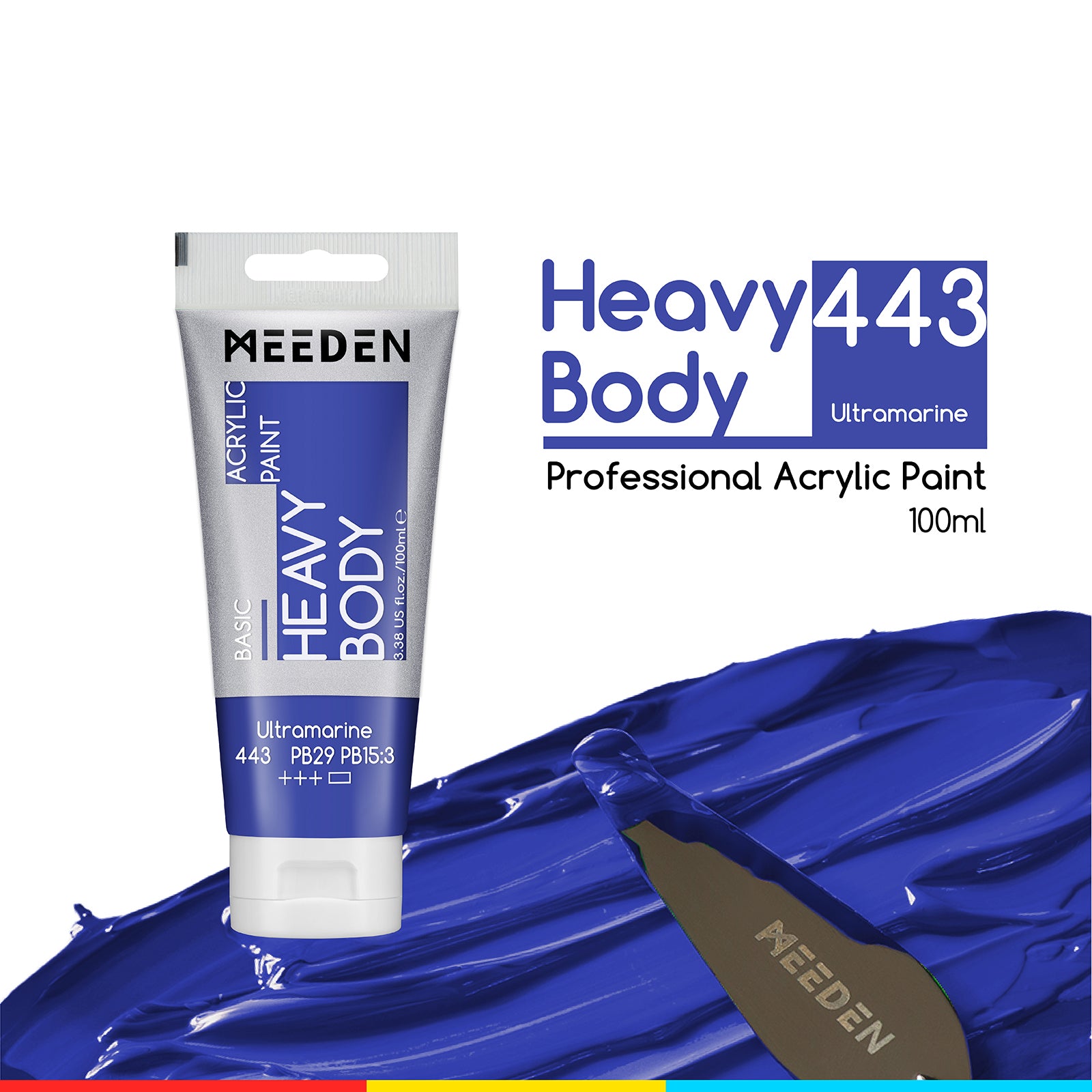 MEEDEN Acrylic Paint Tube, 37 Colors Available, 100ml / 3.38oz