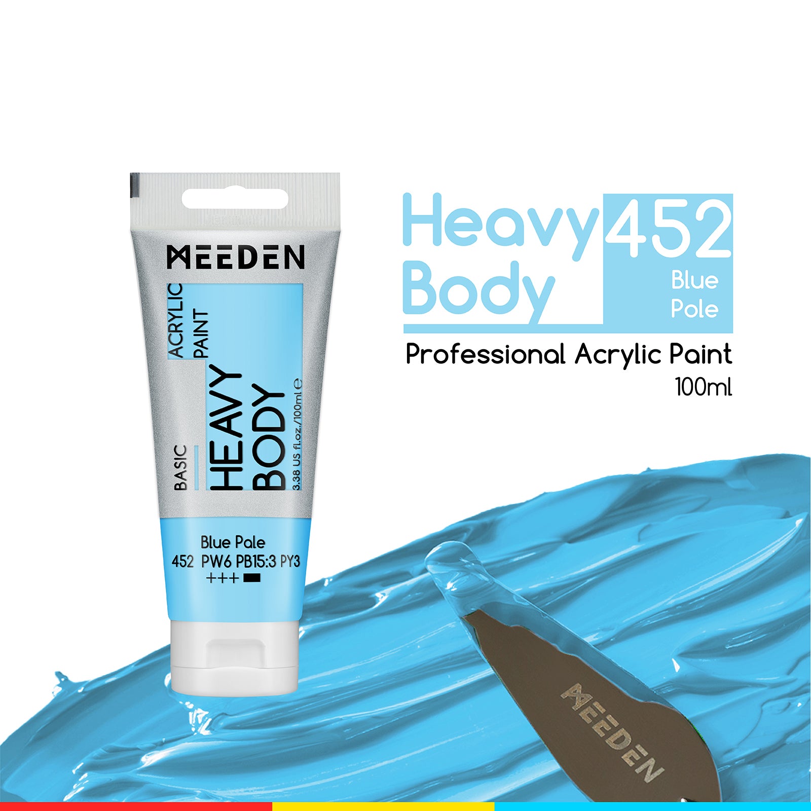 MEEDEN Acrylic Paint Tube, 37 Colors Available, 100ml / 3.38oz