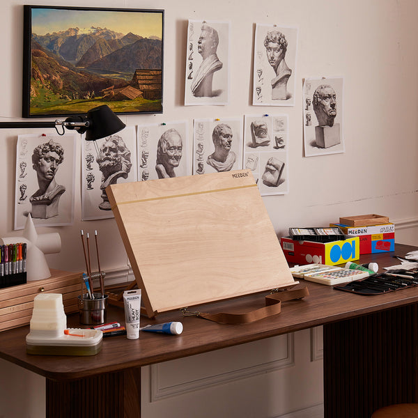 MEEDEN Large Studio Artist Sketching Tabletop Easel - A2 Natural