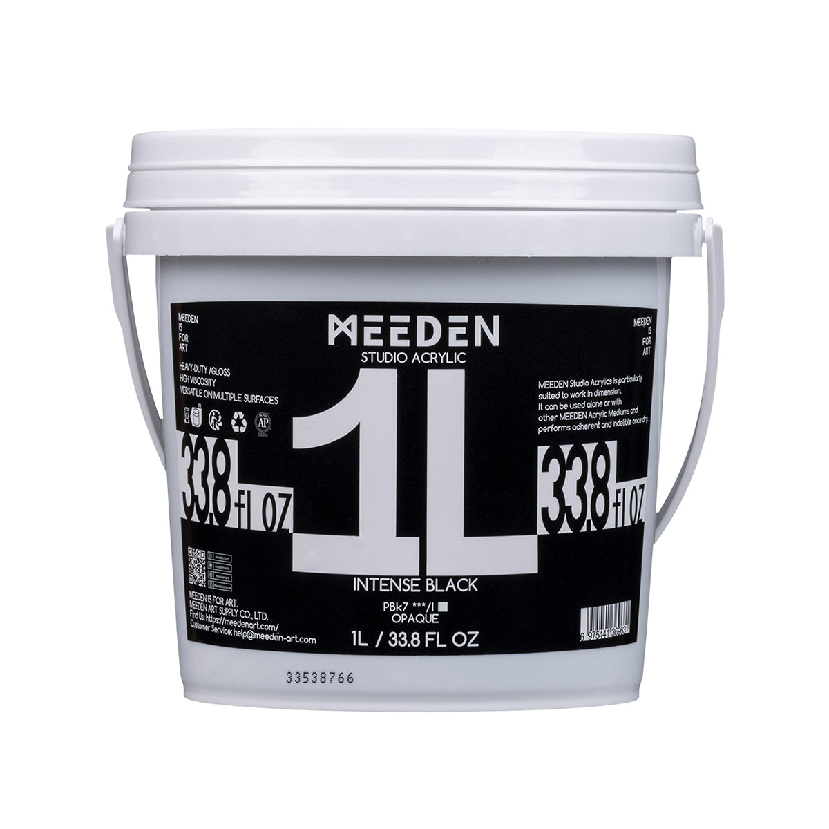 MEEDEN Studio Acrylic Paint, 1 L / 33.8 oz, 6 Colors