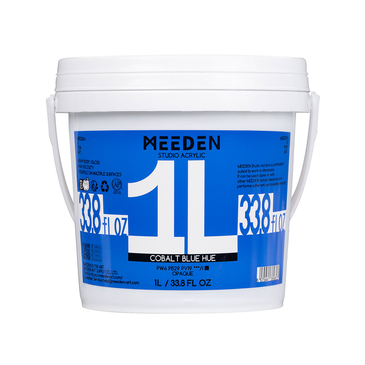 MEEDEN Studio Acrylic Paint, 1 L / 33.8 oz, 6 Colors