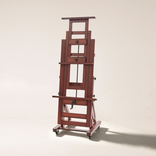 MEEDEN Deluxe Studio Large Rocker Crank Heavy Duty Artist Easel-DHJ-12, Dark Walnut