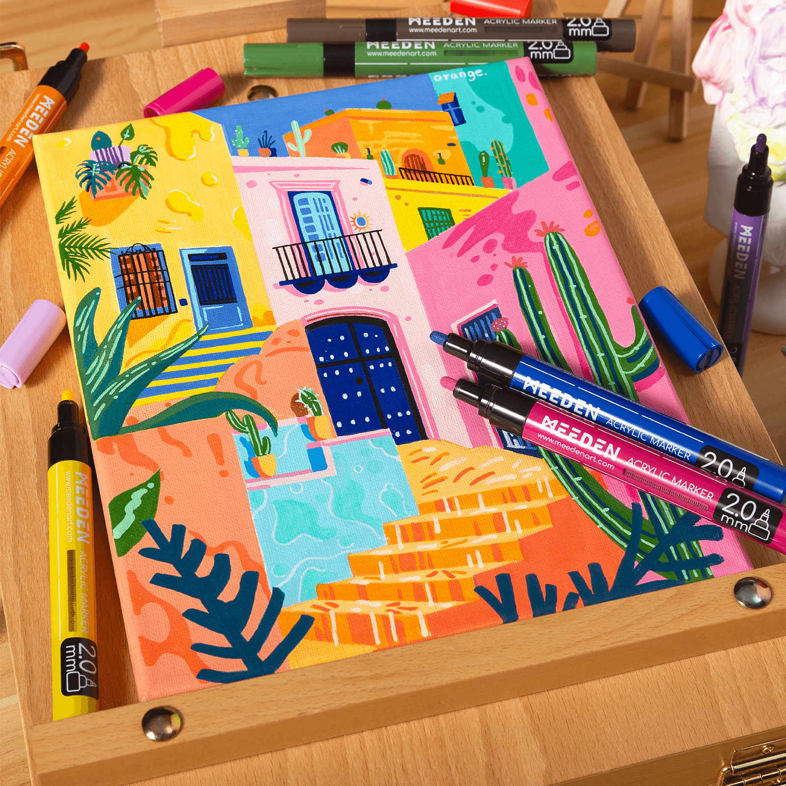 MEEDEN Acrylic Paint Markers Set - 20 Colors