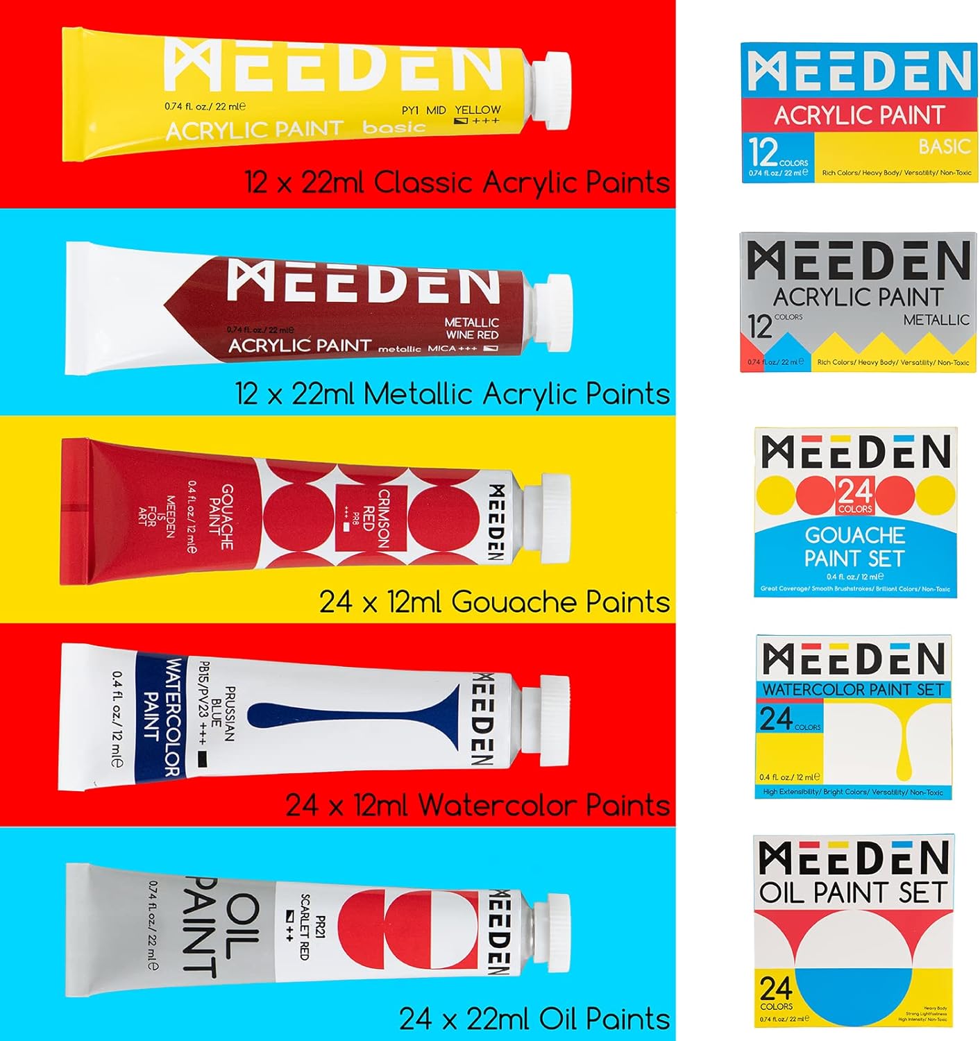 MEEDEN Deluxe All-in-one Art Painting Set, 149 Pieces