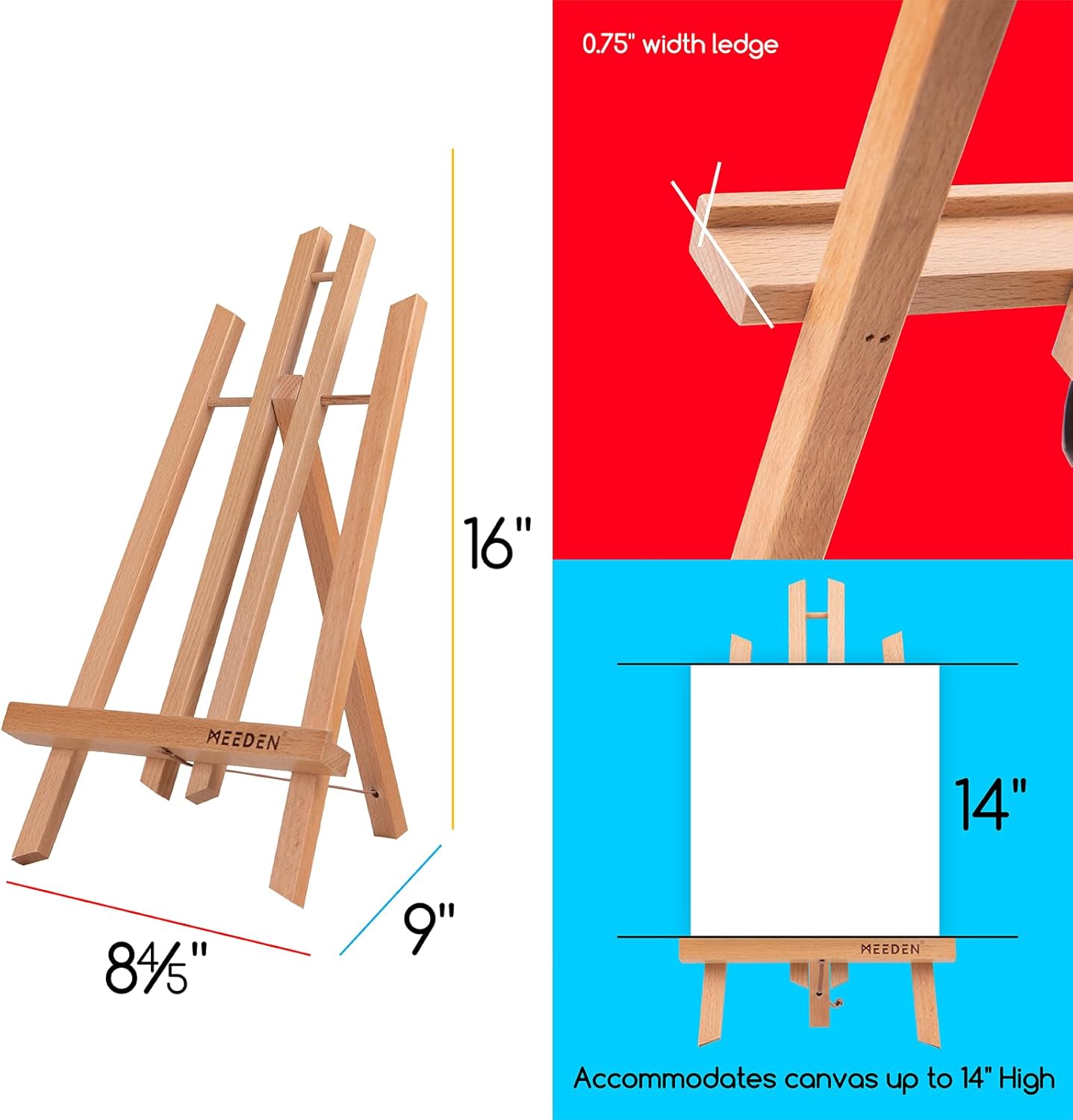 MEEDEN A-Frame Tabletop Display Easel, 12-Pack