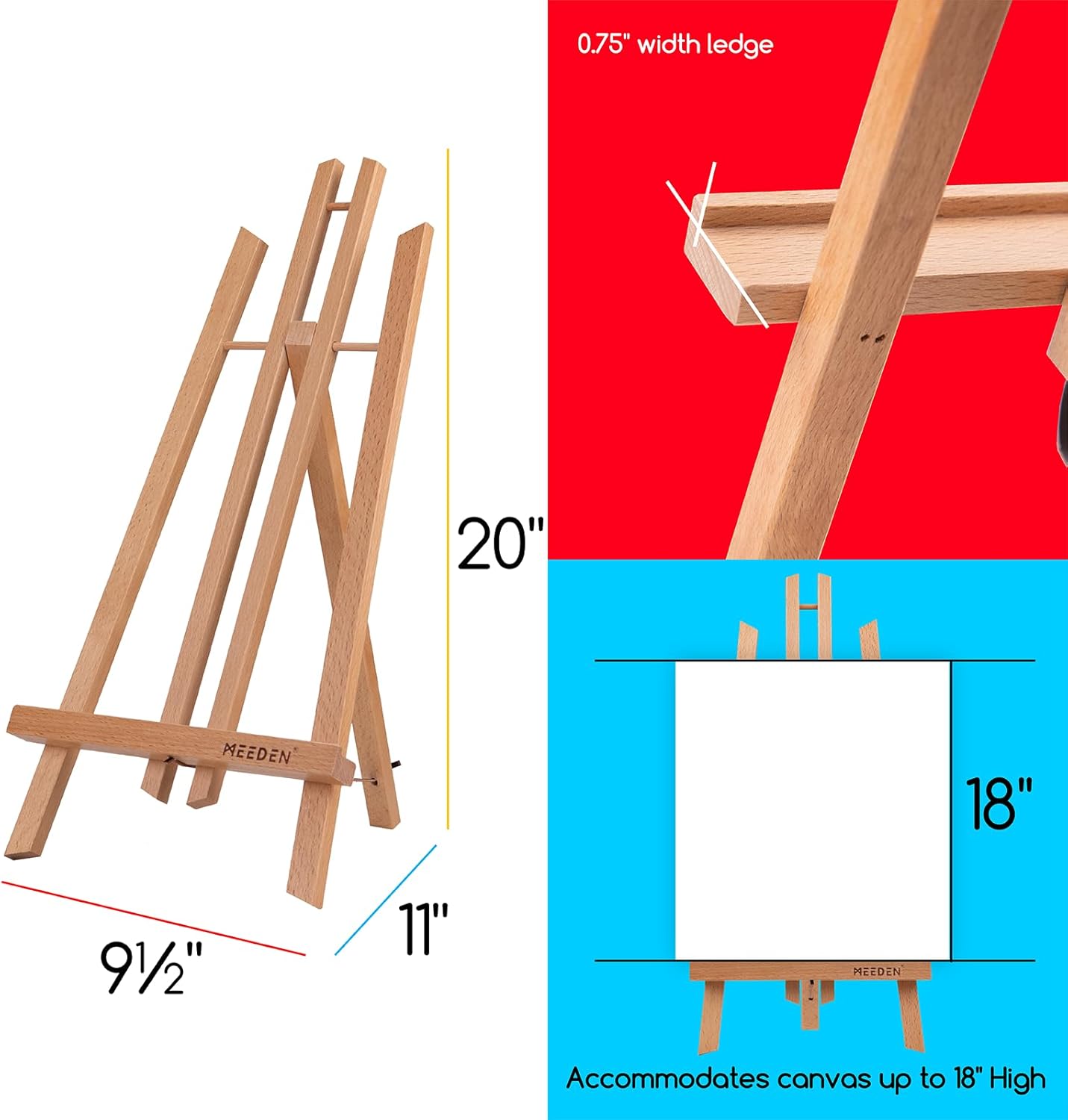 MEEDEN A-Frame Tabletop Display Easel, 12-Pack