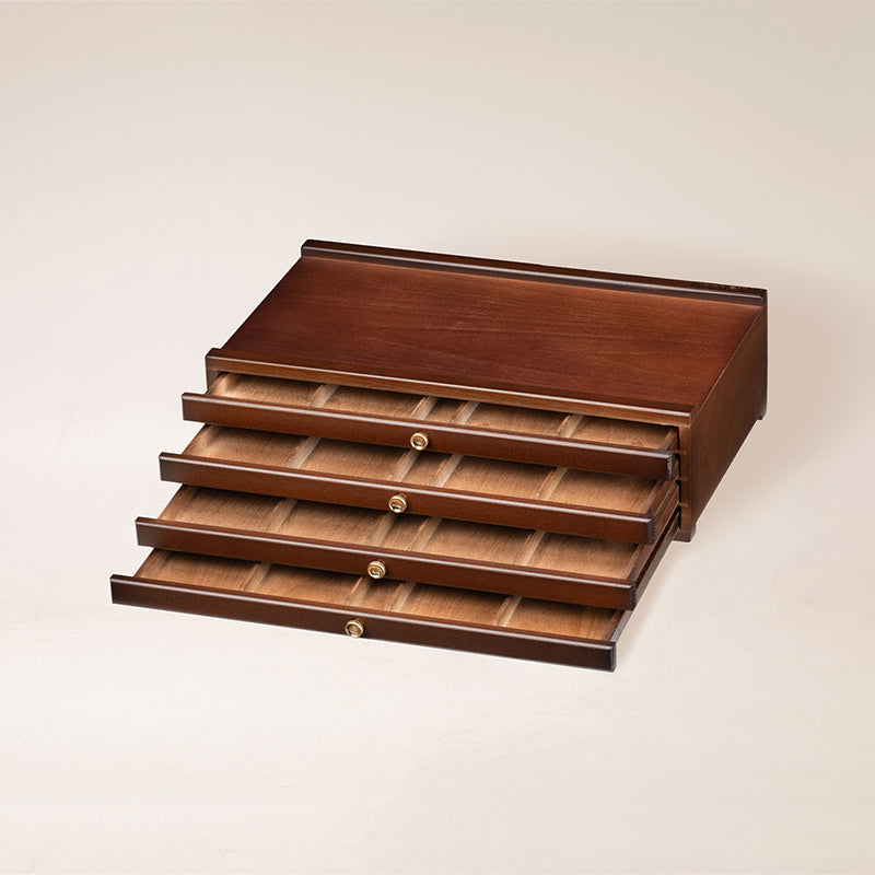 柔らかい Supply Art 4-Drawer MEEDEN Storage Color Walnut Box, ニット/セーター