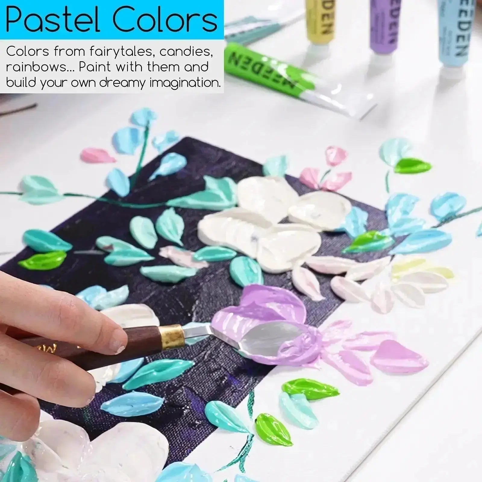 MEEDEN Pastel Acrylic Paint, 12x0.74 oz/22 ml - MEEDEN ARTPaint