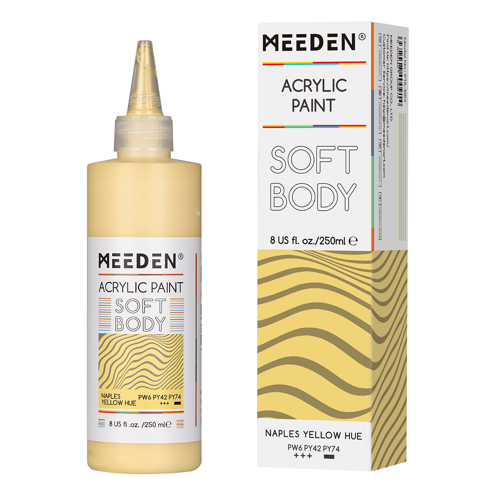 MEEDEN Soft Body Acrylic Paints Set, 37 Colors x 250ml/8.45oz