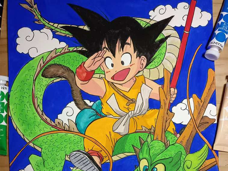 how to draw goku step by step easy