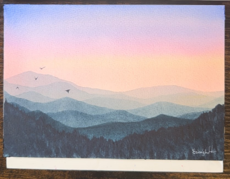 How to Draw Landscapes: A Step-by-Step Watercolor Tutorial for Painting Layered Mountains