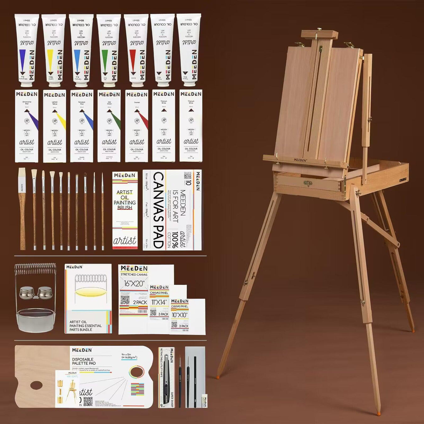 Oil Paint Set for Adults and Kids - Oil Painting Art Kits Supplies