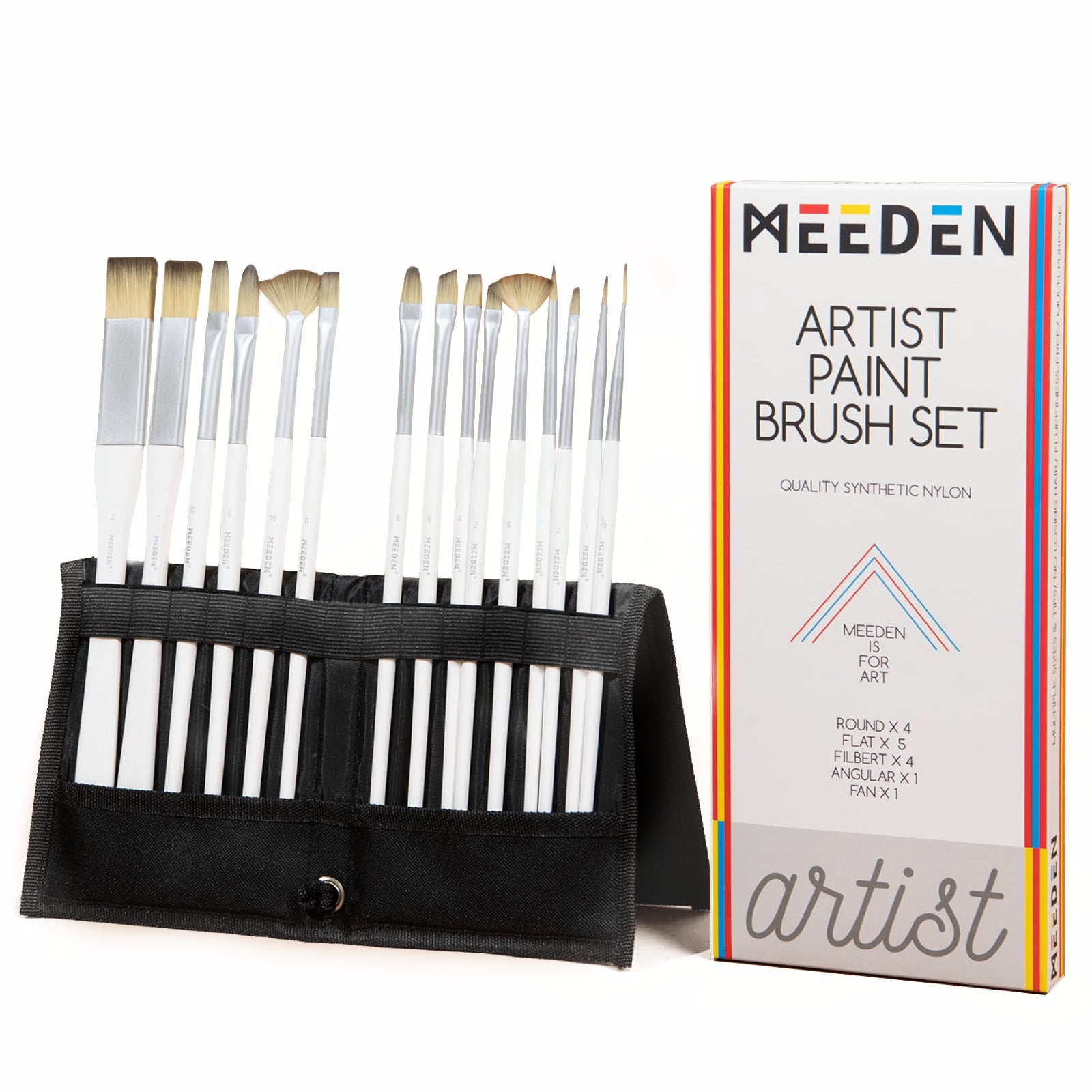 MEEDEN Acrylic Paint Brush Set of 15 Pcs
