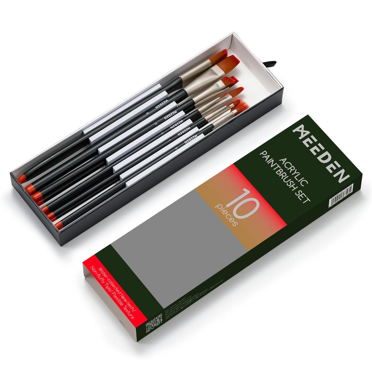 MEEDEN Acrylic Paint Brushes, 10 Pieces