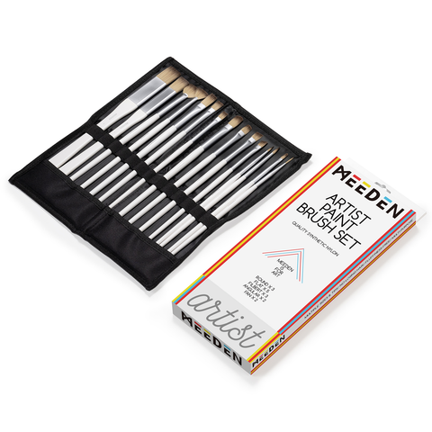 MEEDEN Acrylic Paint Brush Set of 15 Pcs - MEEDEN ART