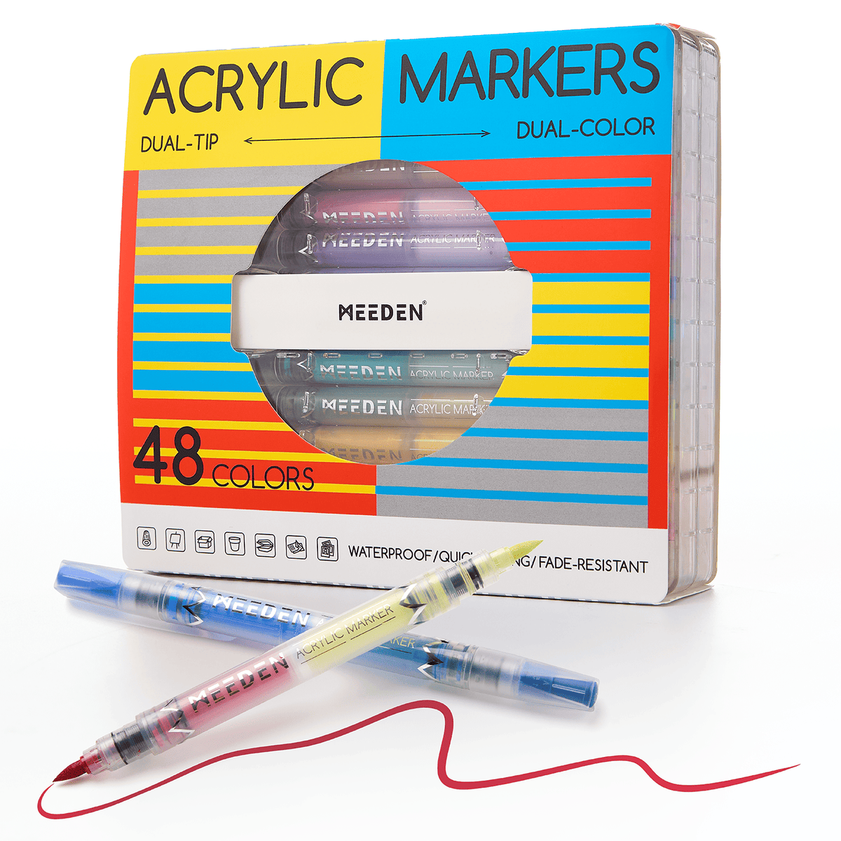 MEEDEN Dual Tip Acrylic Paint Markers – 48 / 96 / 120 Colors MEEDEN Dual Tip Acrylic Paint Markers – 48 / 96 / 120 Colors