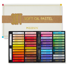 MEEDEN Soft Oil Pastels Set, 48 Colors + 2 Bonus Whites + 2 Bonus Black