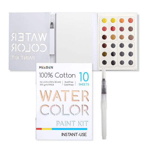 MEEDEN Portable Watercolor Paint Kit – 24 Colors
