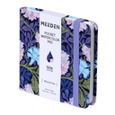 MEEDEN Floral Fabric Watercolor Sketchbook: 100% Cotton Hot Press, 300gsm, Pocket Size 4.7" x 4.7" -  Violet Iris