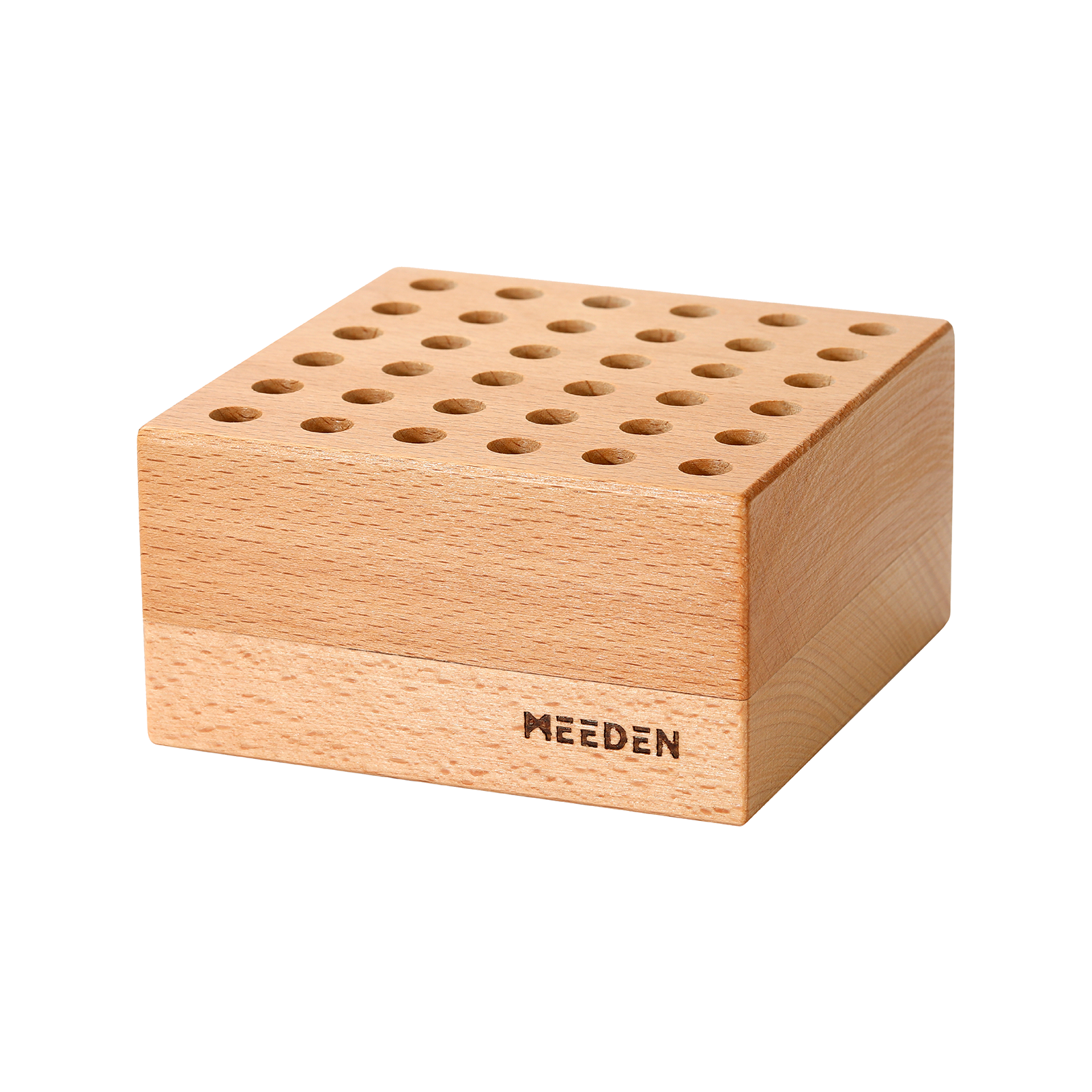 MEEDEN Beechwood Pencil and Brush Holder - 36 Holes