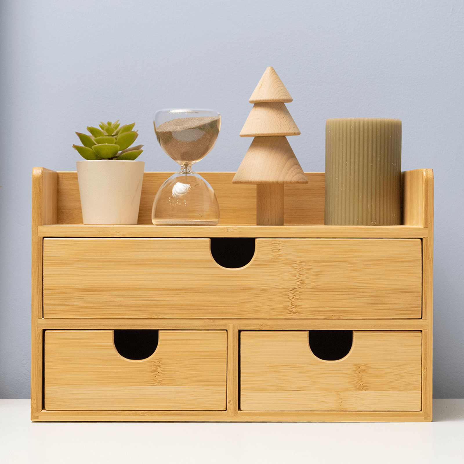 MEEDEN Bamboo Desk Organizer with Drawers