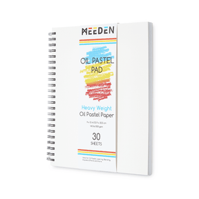 MEEDEN 9 x 12 inches Oil Pastel Paper Pad:  30 Sheets Fine Textured - 140lb/300gsm