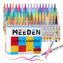 MEEDEN Soft Brush Tip Acrylic Paint Marker – 24 / 48 / 72 Colors