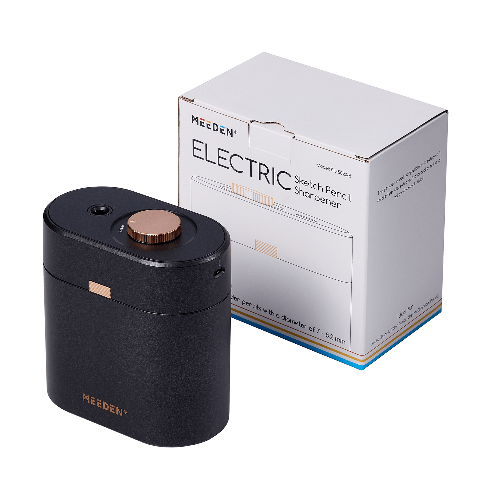 MEEDEN Long Point Pencil Sharpener: Electric Pencil Sharpener for Artist