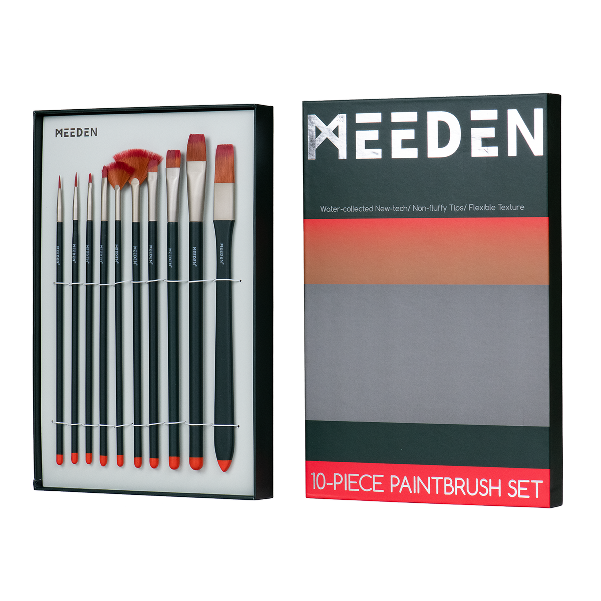 MEEDEN Acrylic Paint Brushes, 10 Pieces